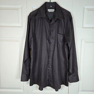 Mens Geoffrey Beene Large black dress shirt